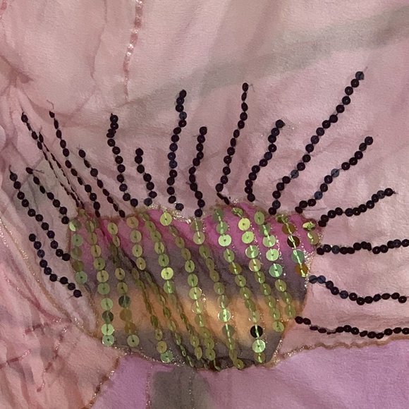 Silk Sequins & Beaded Coverup - Picture 6 of 12